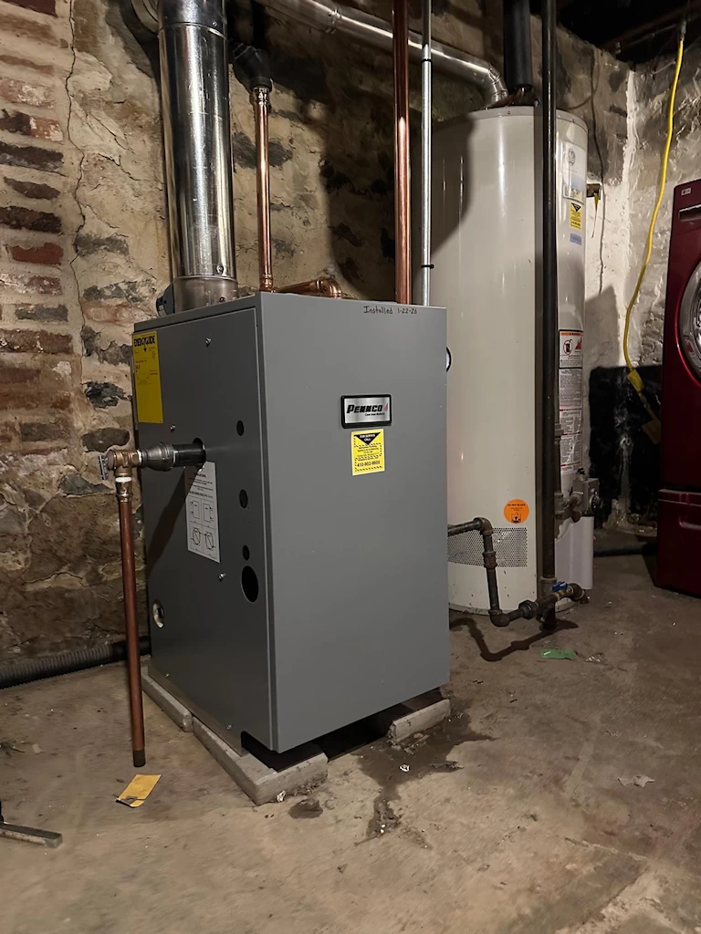 Mechanical room HVAC installation Maryland